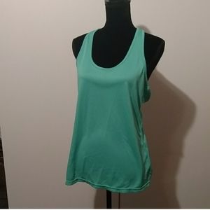 Green and orange mesh tank top